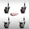 Service Caster 3'' SS Maroon Poly Swivel 3/4'' Expanding Stem Caster Set 2 Total Lock Brakes, 4PK SCC-SSEXTTL20S314-PPUB-MRN-2-S-2-34 - alternate 4